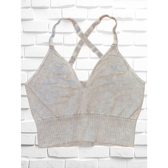 FP Movement by Free People Tops - Free People Movement Women’s M/L Good Kharna Crossback Sports Bra Crop Top • GUC
